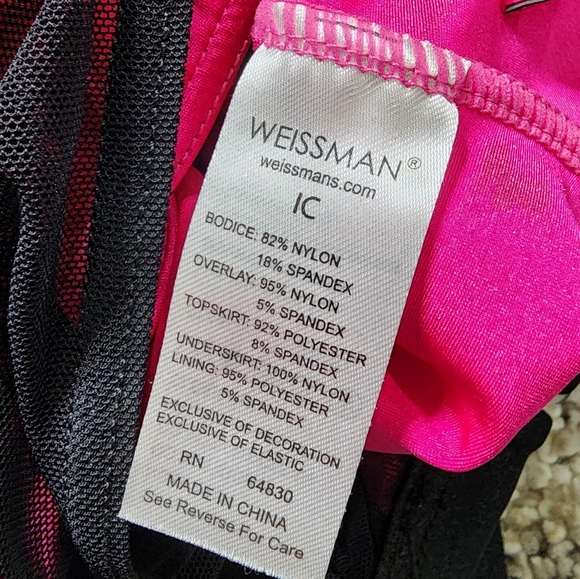 Weissman Showtime Bad At Love Pink and Black Dance Costume Size IC Style # 12052 - Picture 5 of 7